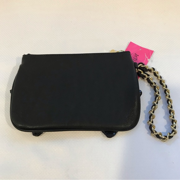 NWT Betsey Johnson Black Bow Dressy Clutch/ Wristlet Zip closure, - Picture 2 of 6